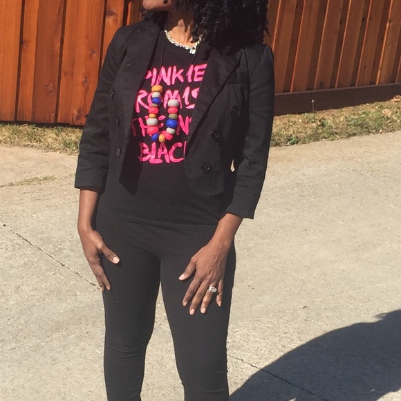 Graphic Tee With Hot Pink Script 
